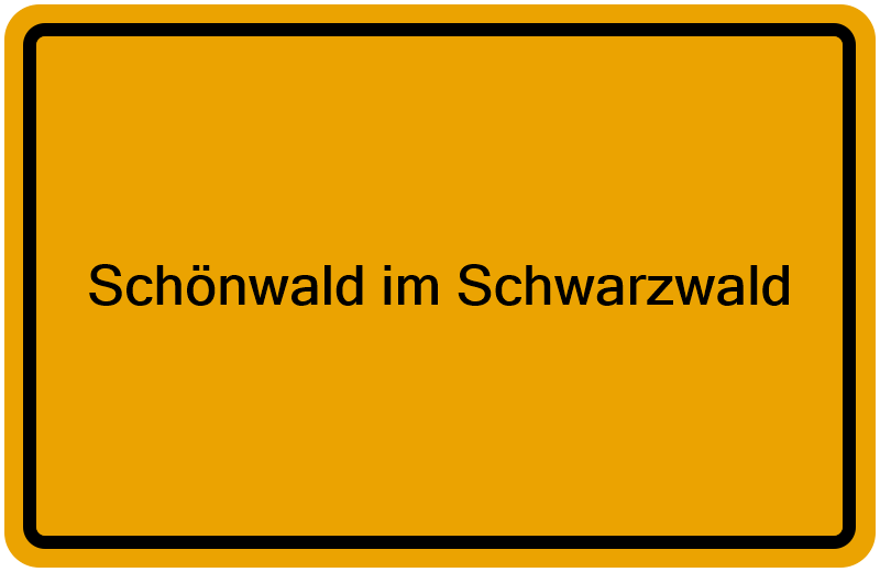 Handelsregisterauszug Schönwald im Schwarzwald